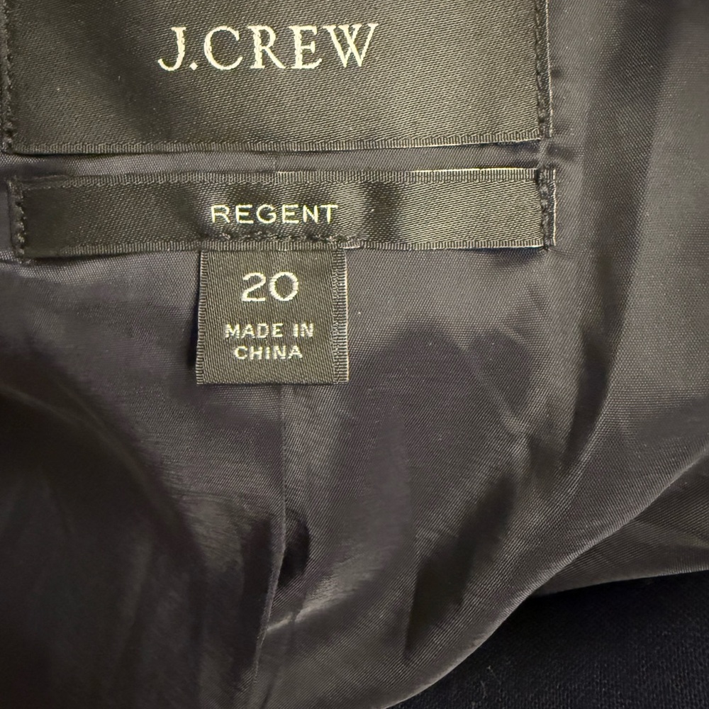 J CREW NAVY REGENT STANDING COLLAR BLAZER Size 20 EUC - Picture 3 of 4